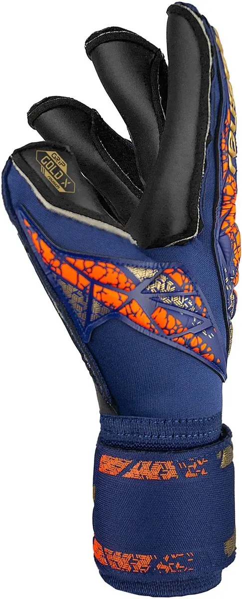 Reusch Attrakt Gold X Evolution Keepershandschoenen - Blauw-goud - 8 - afbeelding 4 van 6