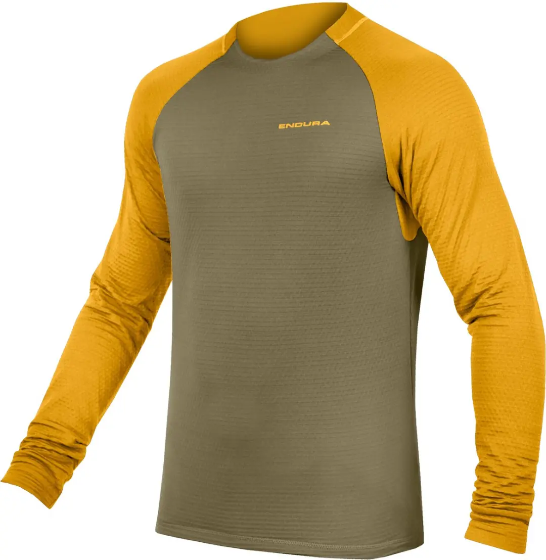 Endura Singletrack T-shirt Met Lange Mouwen Groen M Man