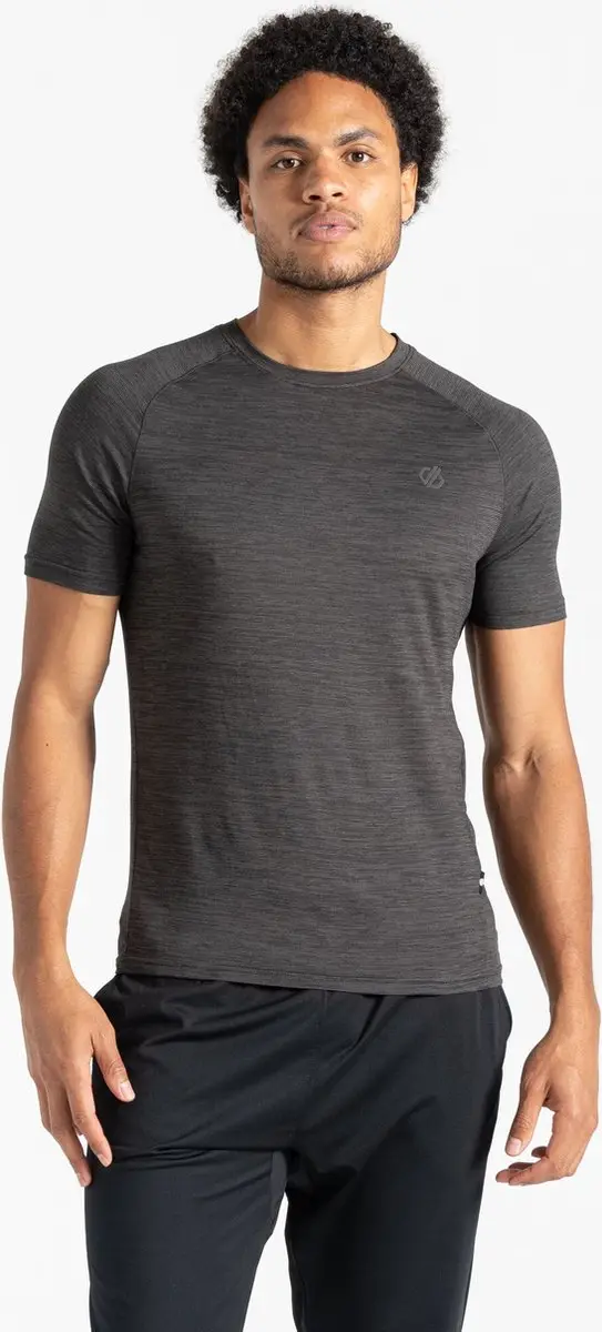 Dare 2B, Persist Heren Lichtgewicht Sportshirt met Korte Mouwen, Zwart, Maat 2XL