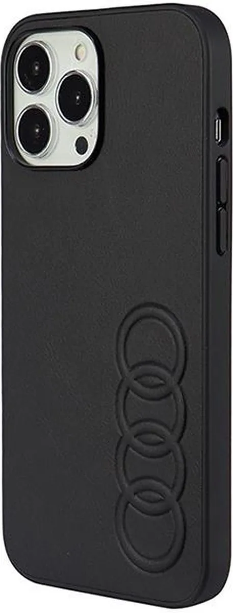 Audi Synthetic Leather Back Case - iPhone 13 Pro Max 6.7" - Zwart - afbeelding 6 van 6