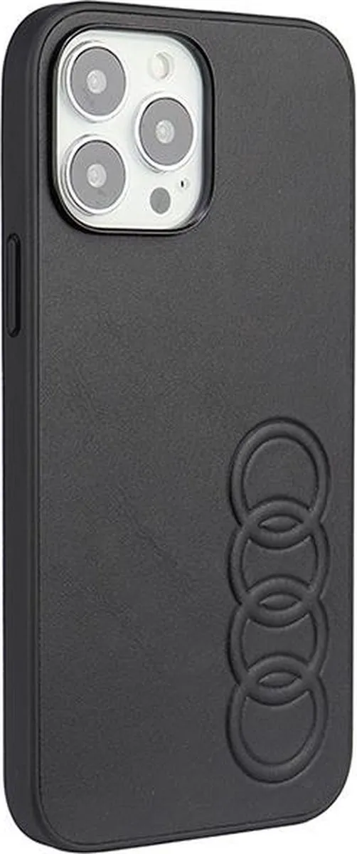 Audi Synthetic Leather Back Case - Apple iPhone 13 Pro Max (6.7") - Zwart