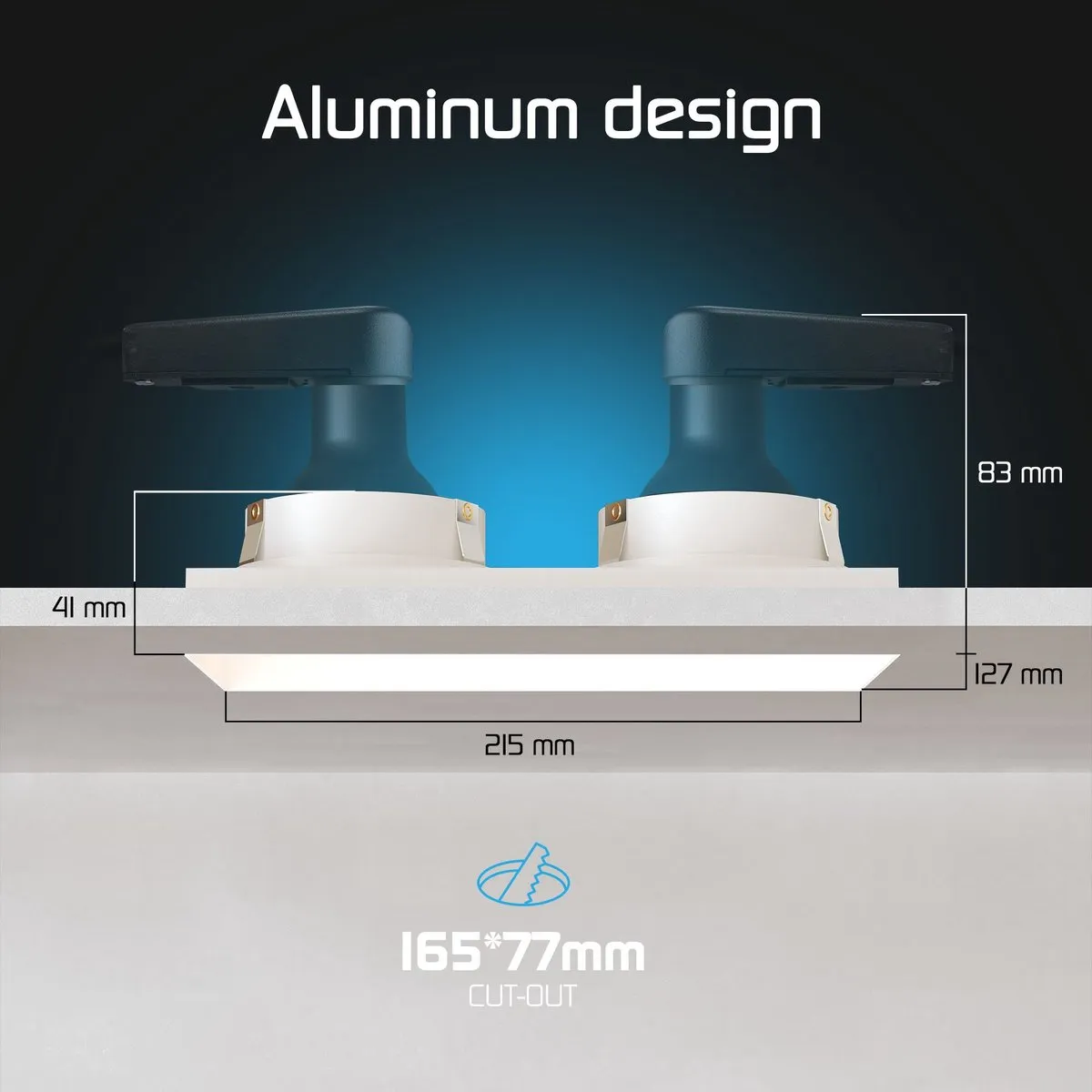Ledvion Trimless LED Inbouwspot 13x13cm GU10 - Wit