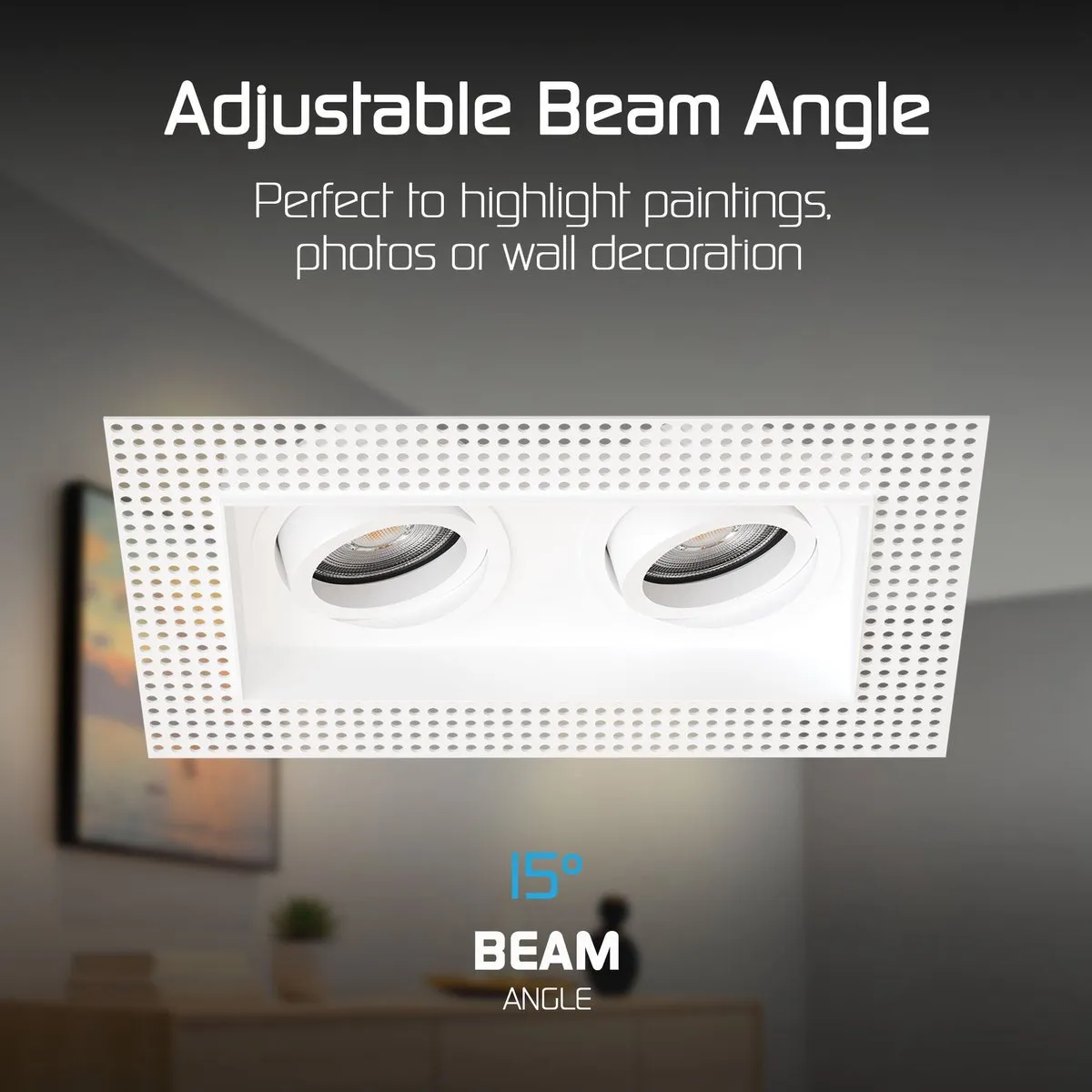 Ledvion Trimless LED Inbouwspot 13x13cm GU10 - Wit