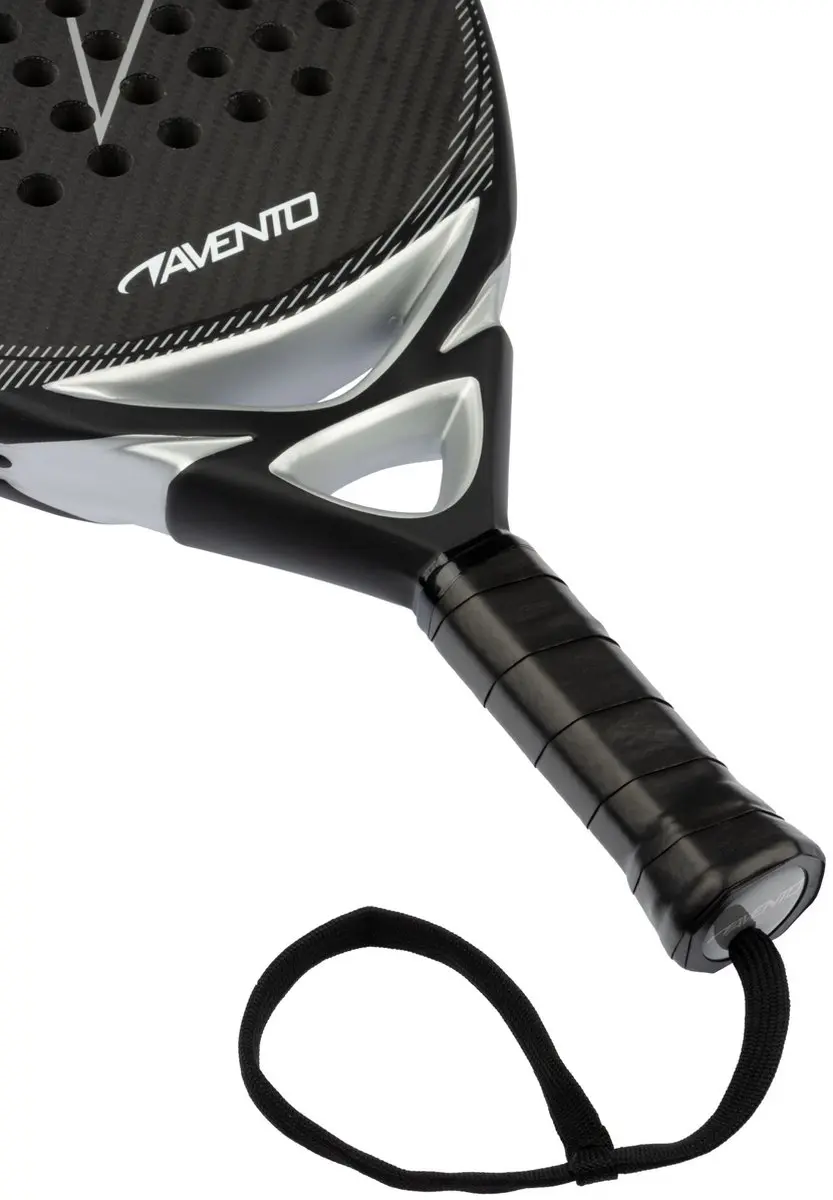 Avento Vencedor Padelracket 3K Carbon - Teardrop - Zwart/Zilver - afbeelding 4 van 6
