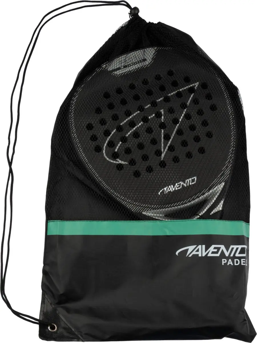 Avento Vencedor Padelracket 3K Carbon - Teardrop - Zwart/Zilver - afbeelding 3 van 6