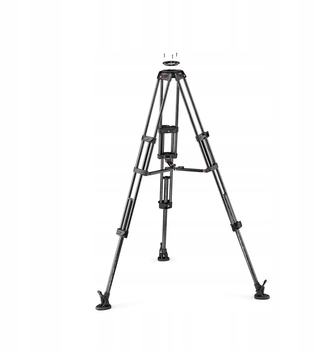 Manfrotto MVK612TWINMC Twin Carbon Statief - Nitrotech 612 Kop - Rood/Zwart