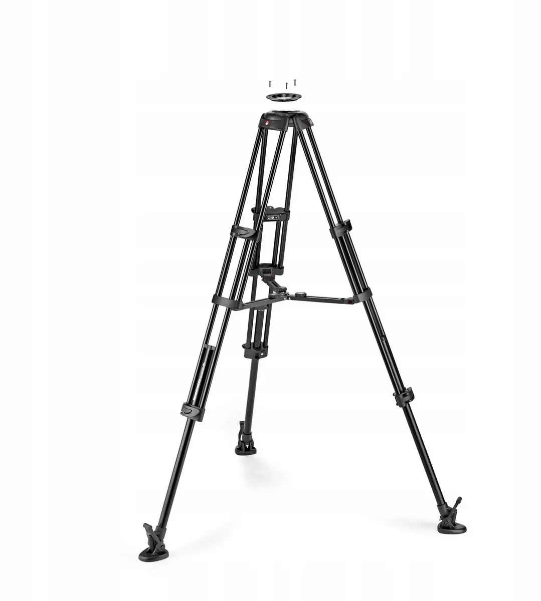 Manfrotto MVK612TWINMA Twin Alu Videostatief - NITROTECH 612 Kop - Rood/Zwart