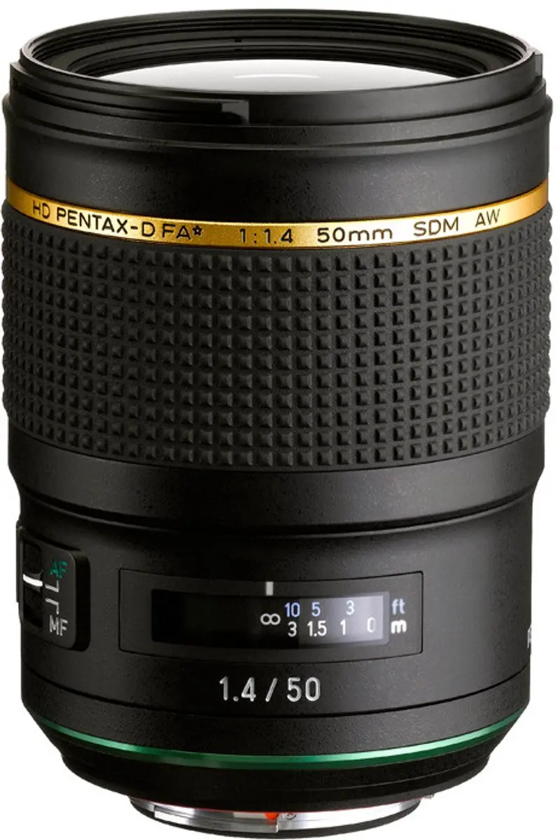 Pentax 50mm F1.4 HD D-FA SDM AW Zwart K-Mount