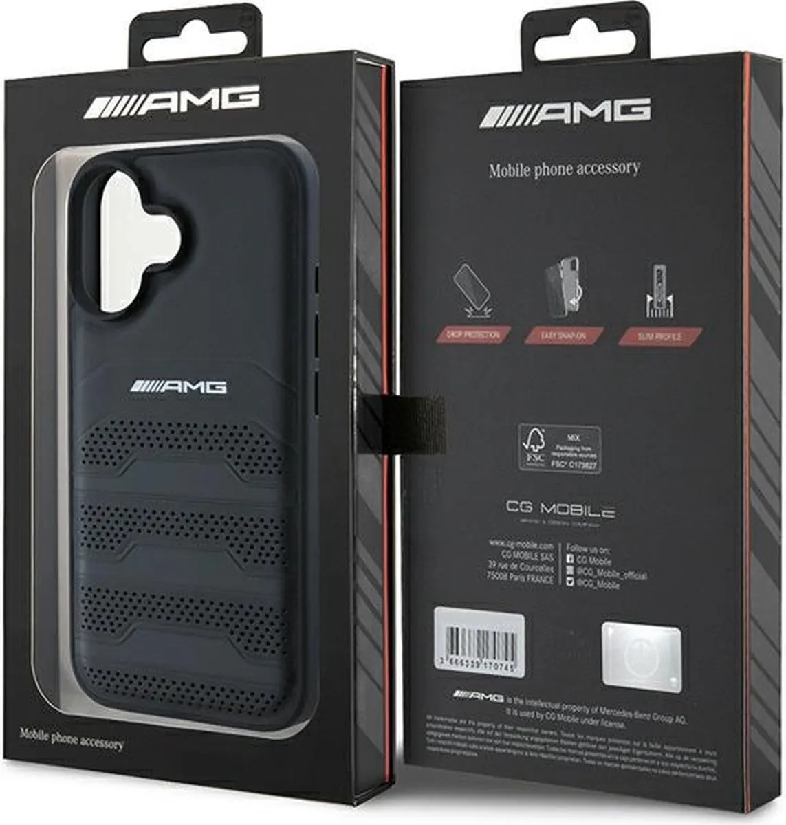 Mercedes-Benz AMG Hoesje iPhone 16 - Zwart