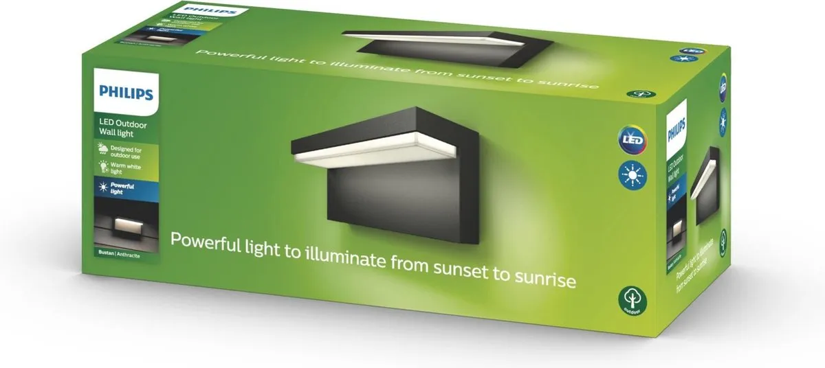 Philips Bustan Buitenwandlamp Antraciet