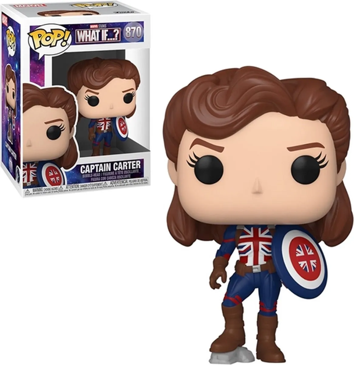 Marvel Funko What If...? Pop! Captain Carter 55811 - Multicolours - afbeelding 6 van 6