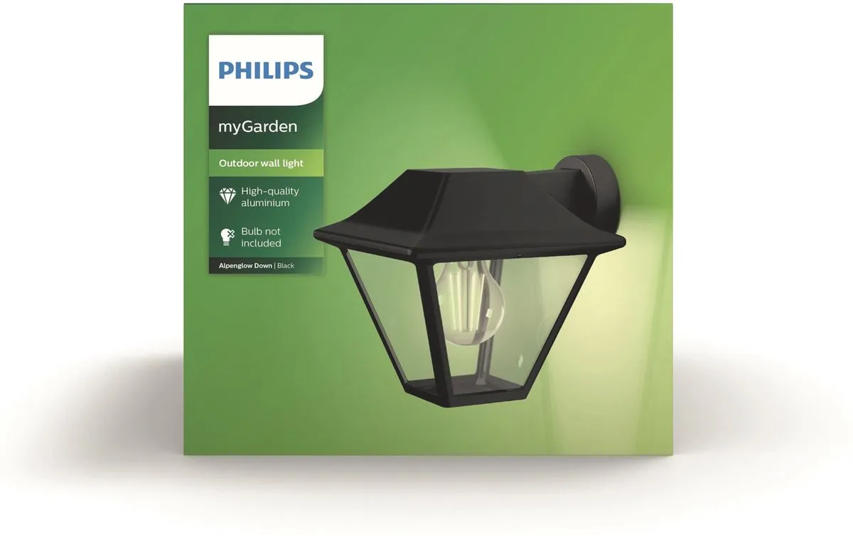 Philips LED Alpenglow Muurlamp - 1 Lichtpunt - Zwart - afbeelding 6 van 6