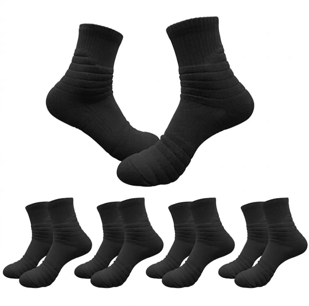 Zwarte halfhoge sportsokken unisex volwassenen maat 39-42
