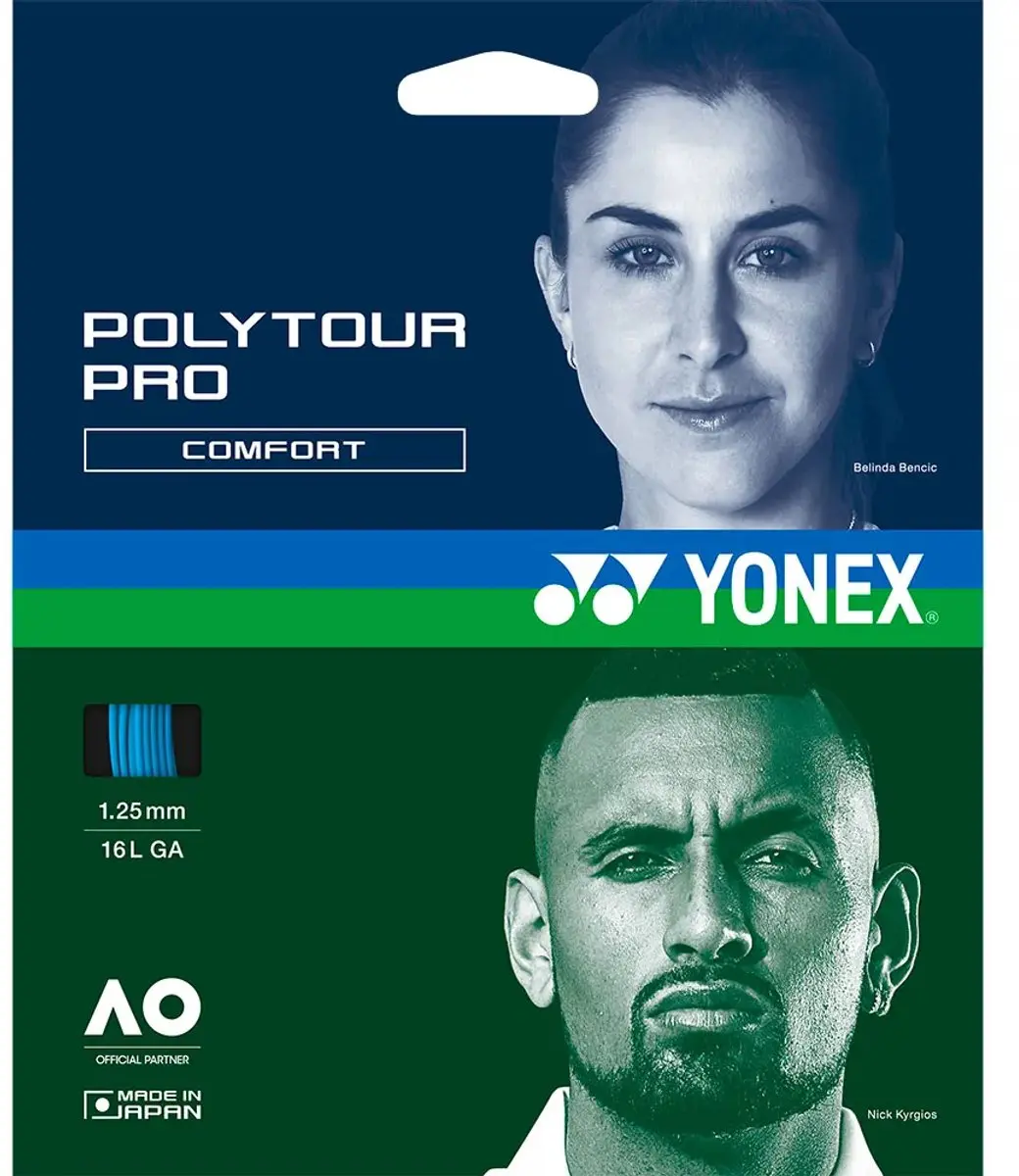 Yonex Polytour Pro H/g Badminton Enkele Snaar Transparant 1.25 mm