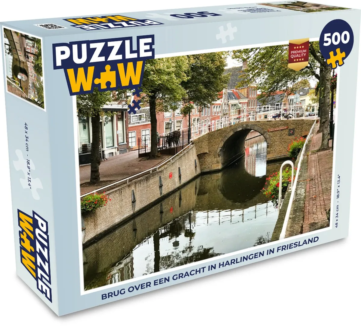 PuzzleWow Legpuzzel Harlingen 500 Stuks - Multicolor
