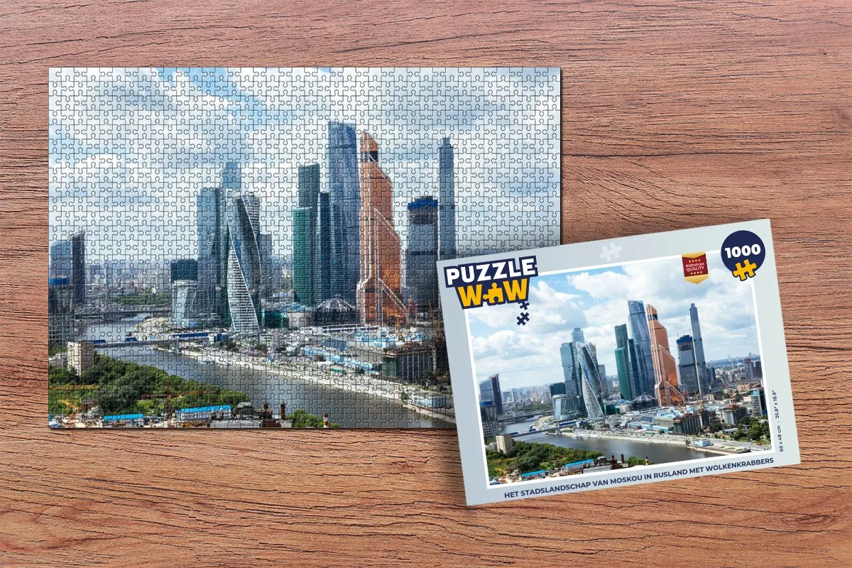 PuzzleWow Het Stadslandschap Moskou Legpuzzel 1000 Stuks - Multicolor