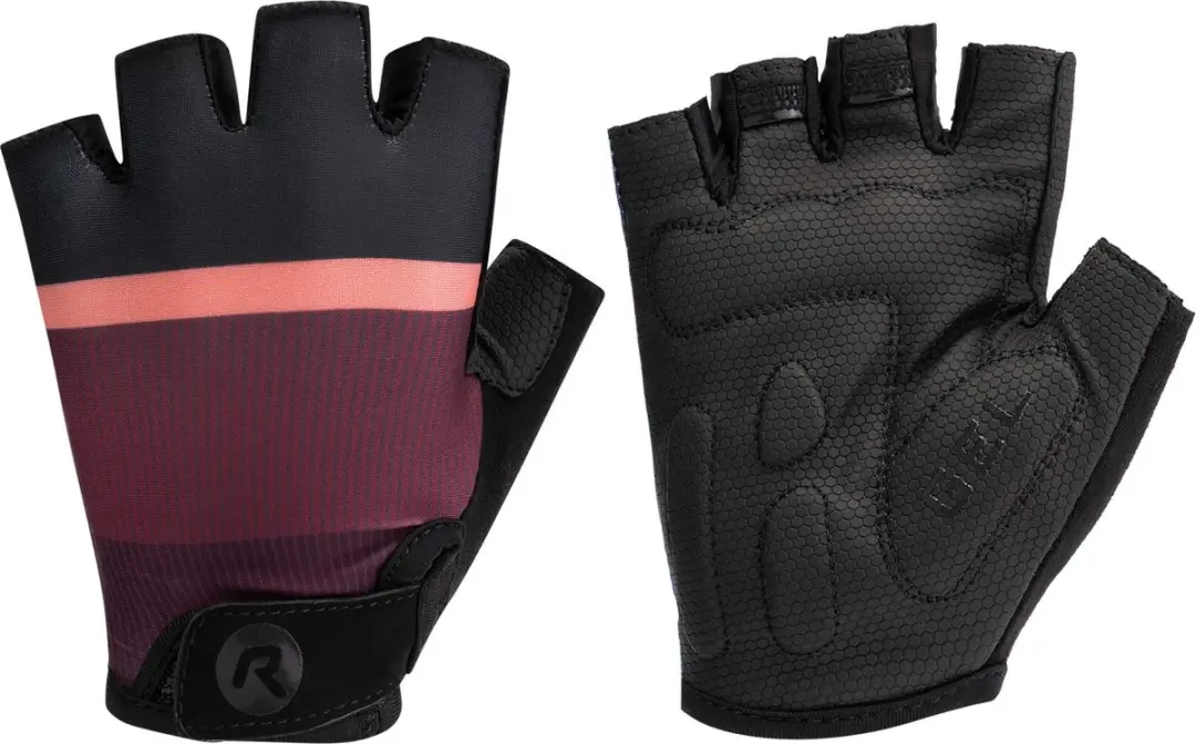 Rogelli Impress II Fietshandschoenen Dames - Bordeaux/Koraal/Zwart - XS