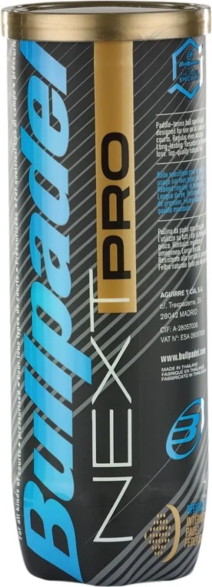 Bullpadel Next Pro Padelbal - 3 Stuks Geel - afbeelding 6 van 6