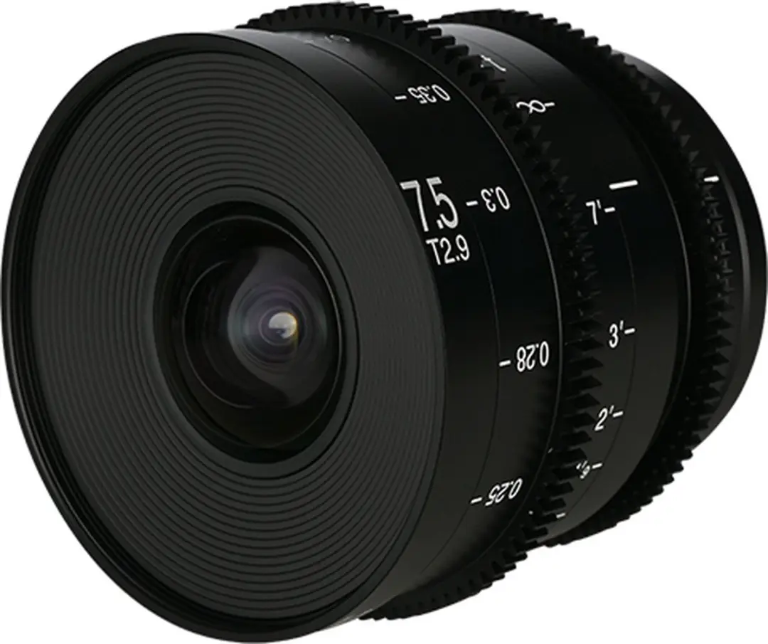 Laowa 7.5mm T/2.9 Zero-D RF Cine-Objectief - 77mm - Zwart