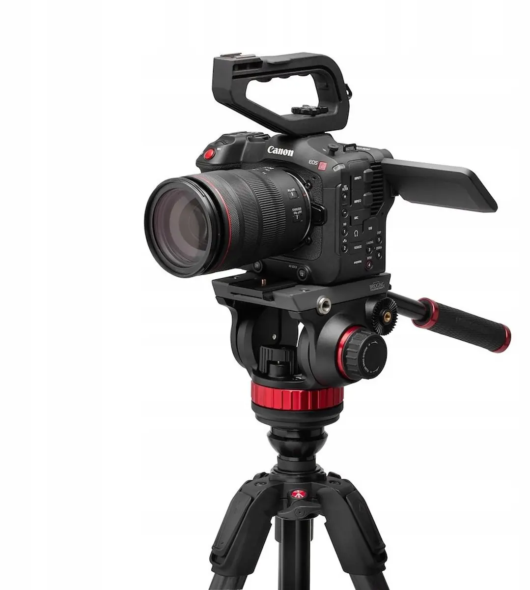 Manfrotto 055 Carbon Videostatief 502AH - Vloeistofkop - Zwart - afbeelding 4 van 5