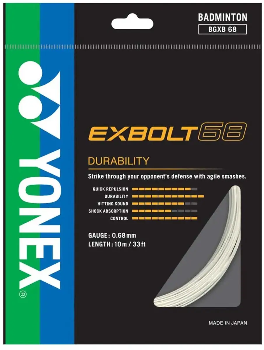 Yonex Exbolt 68 Badminton Enkele Snaar Transparant 0.68 mm