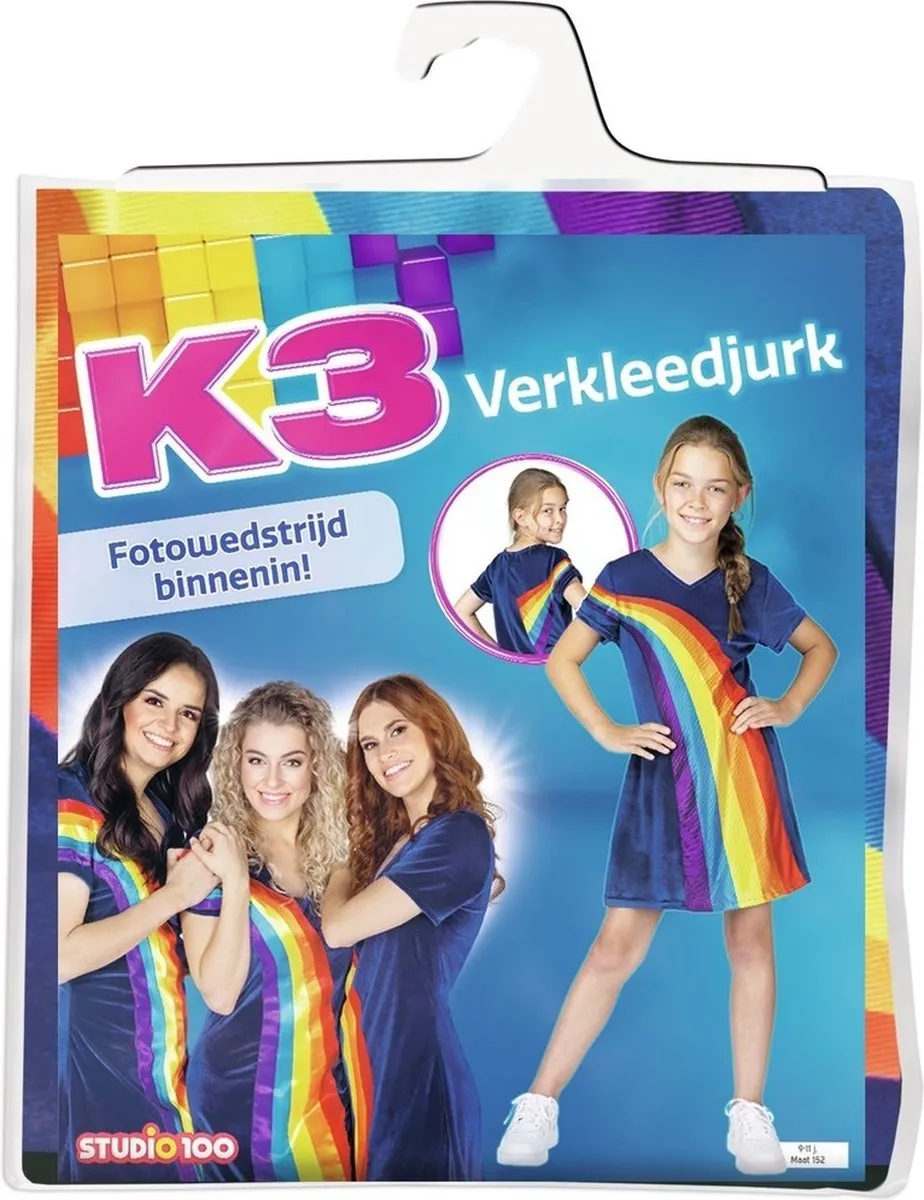 K3 Regenboogjurkje 134 - Glitter Haarband
