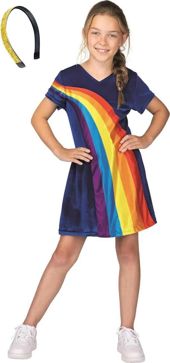 K3 Regenboogjurkje 134 - Glitter Haarband