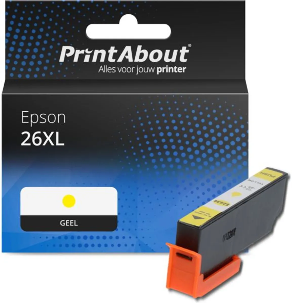 PrintAbout Inktcartridge C13T26344012 Geel - 1100 pagina's - Epson