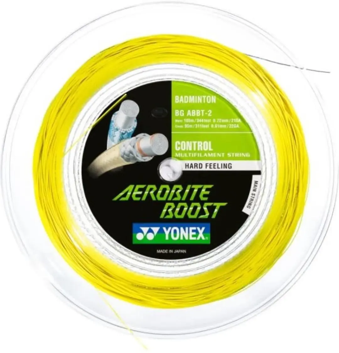 Yonex Aerobite Boost Rol BG ABBT-2 - 200m - Geel/Grijs