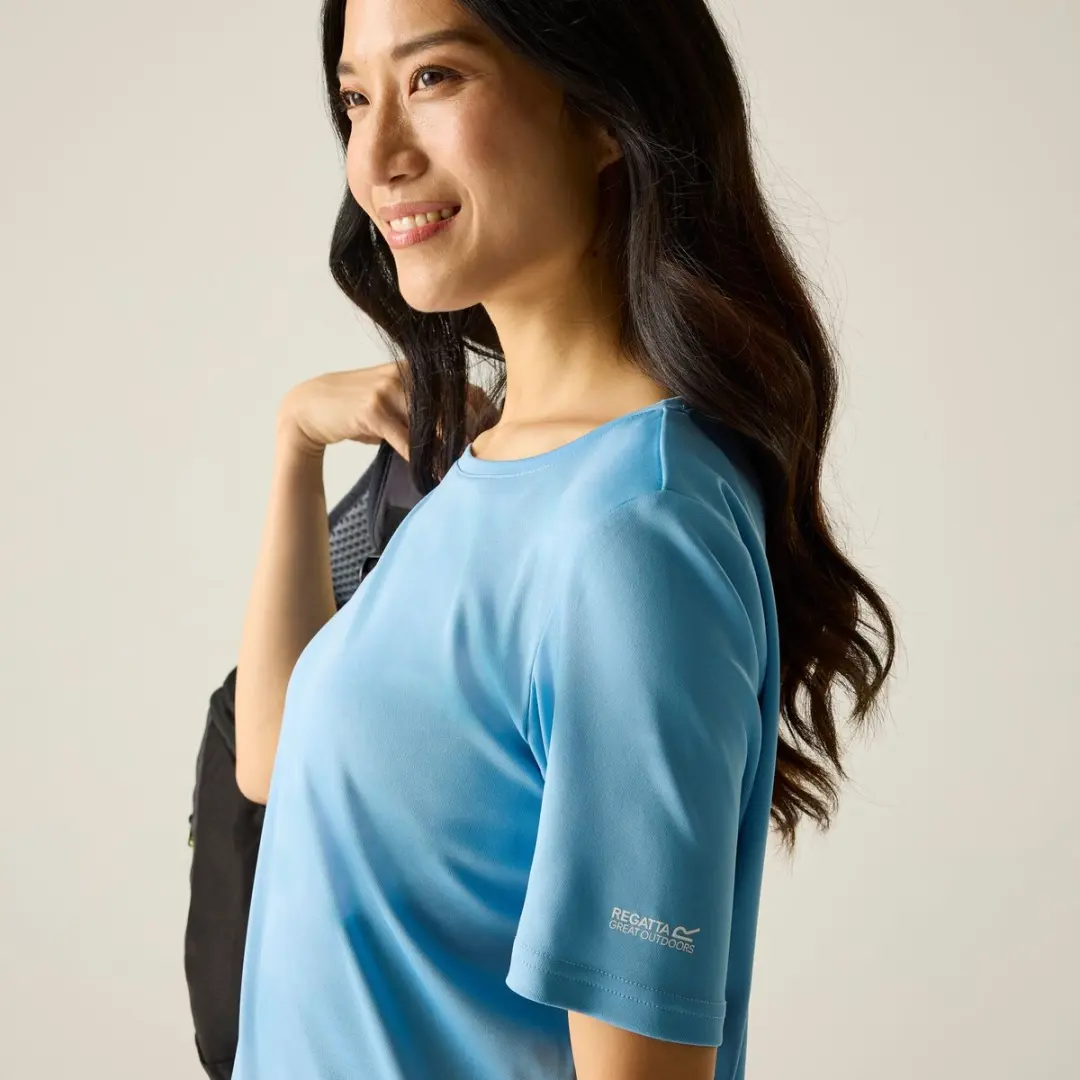 Regatta Botanna Dames T-shirt - Blauw - Maat 50