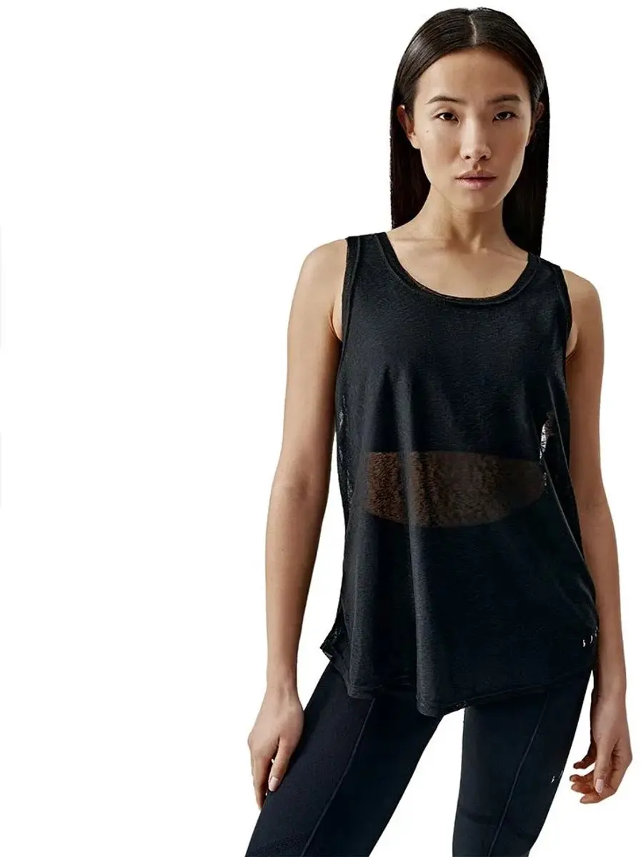 Born Living Yoga Ada Mouwloos T-shirt - One Size - Zwart