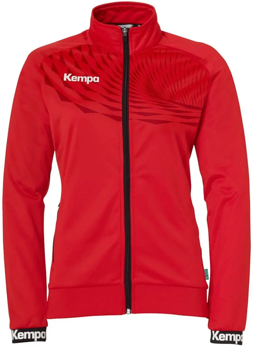 Kempa dames trainingsjack Wave 26 Poly Jacket Women 2003659 Rood/Chilirood