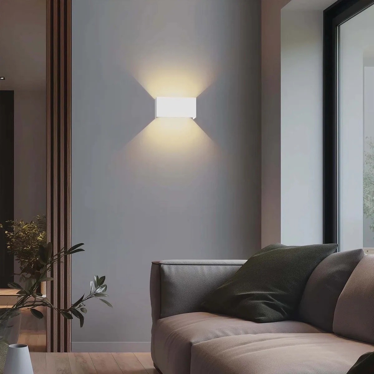 LEDVION LED Wandlamp 9,5W 3000K IP54 Tweezijdig - Wit