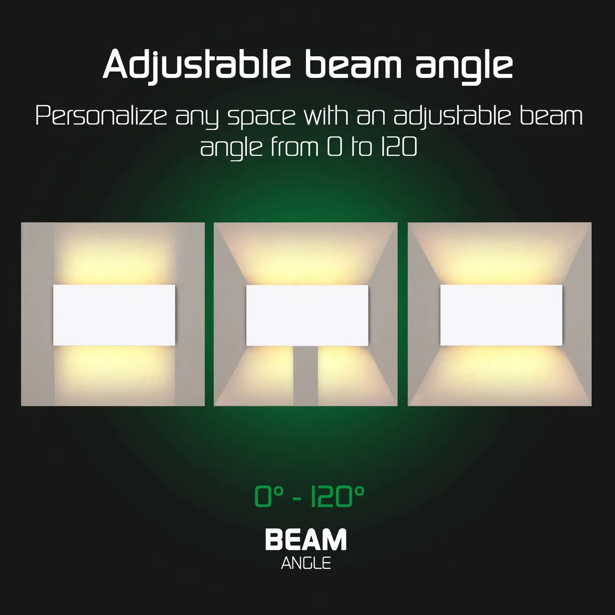 LEDVION LED Wandlamp 9,5W 3000K IP54 Tweezijdig - Wit