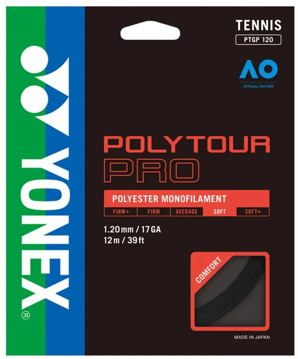 Yonex Polytour Pro 12 M Enkele Tennissnaar Geel 1.30 mm
