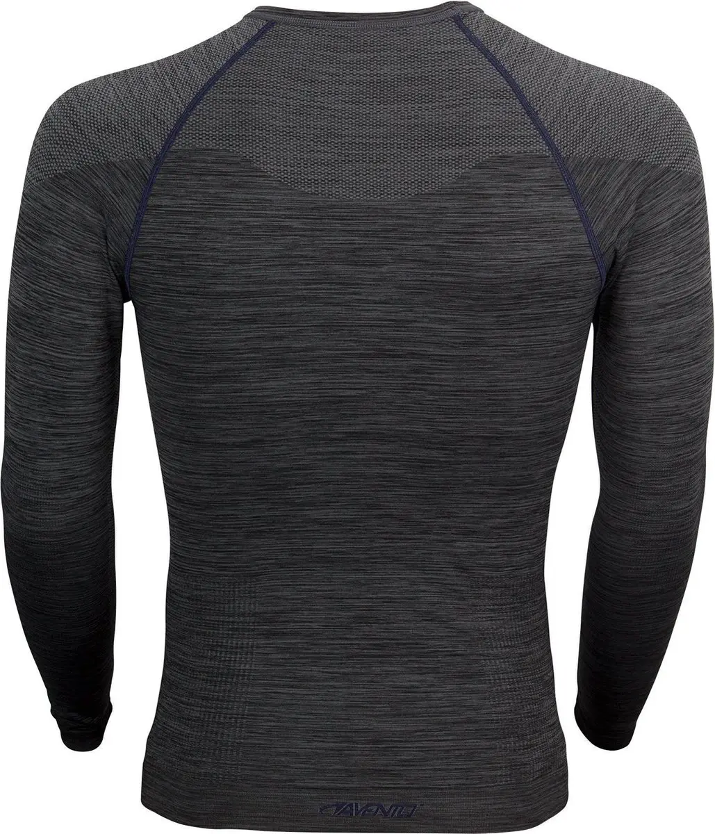 Avento Thermoshirt Superior - M Zwart/Donkerblauw