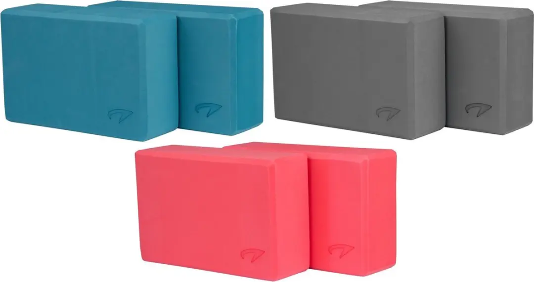 Avento Yoga Blokken - 2 Stuks - Grijs