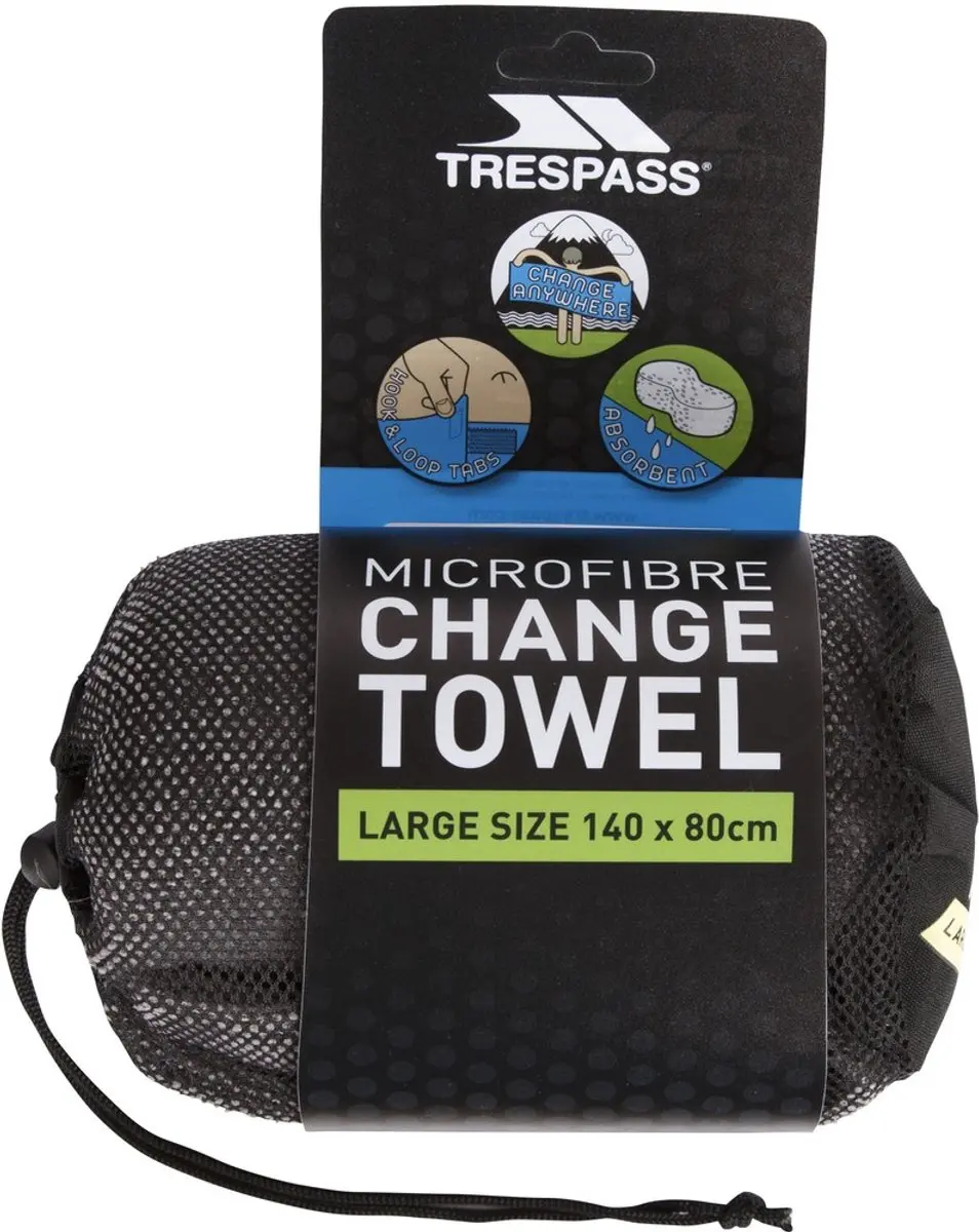 Trespass Transfix Camping Handdoek Storm Grijs