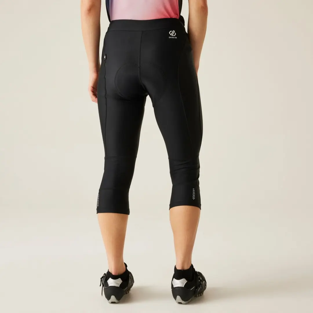 Dare 2b Women's Worldly Capri Fietsbroek - Zwart - Maat XS