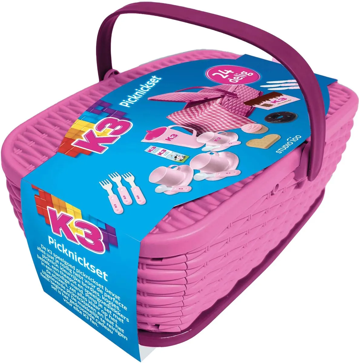 K3 Speelgoedpicknickset 24-delig - Roze