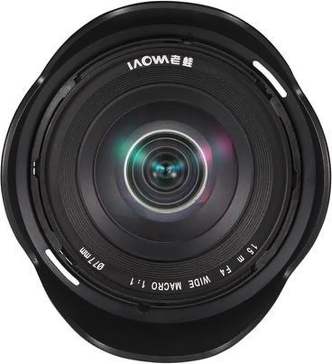 Laowa 15mm f/4 1X Wide Angle Macro Lens Nikon F - 77mm - Zwart
