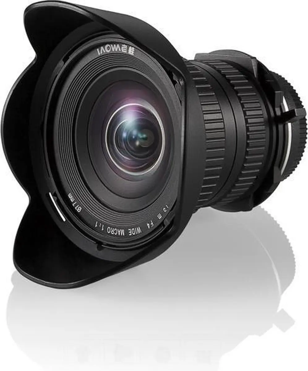 Laowa 15mm f/4 1X Wide Angle Macro Lens Nikon F - 77mm - Zwart