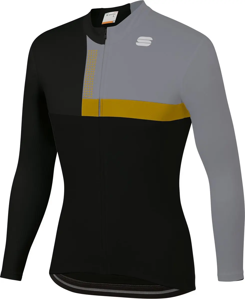 Sportful Fietsshirt lange mouwen Heren Zwart Goud