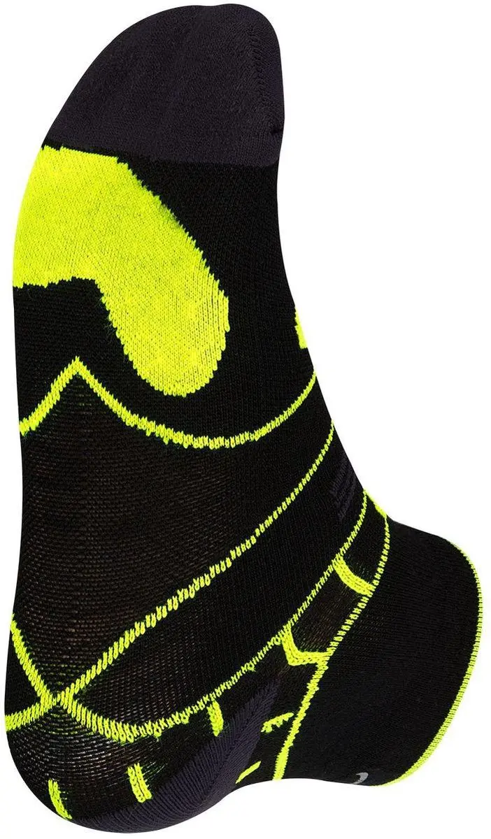 Avento Wielrensokken Climayarn 35-38 - Zwart/Fluogeel