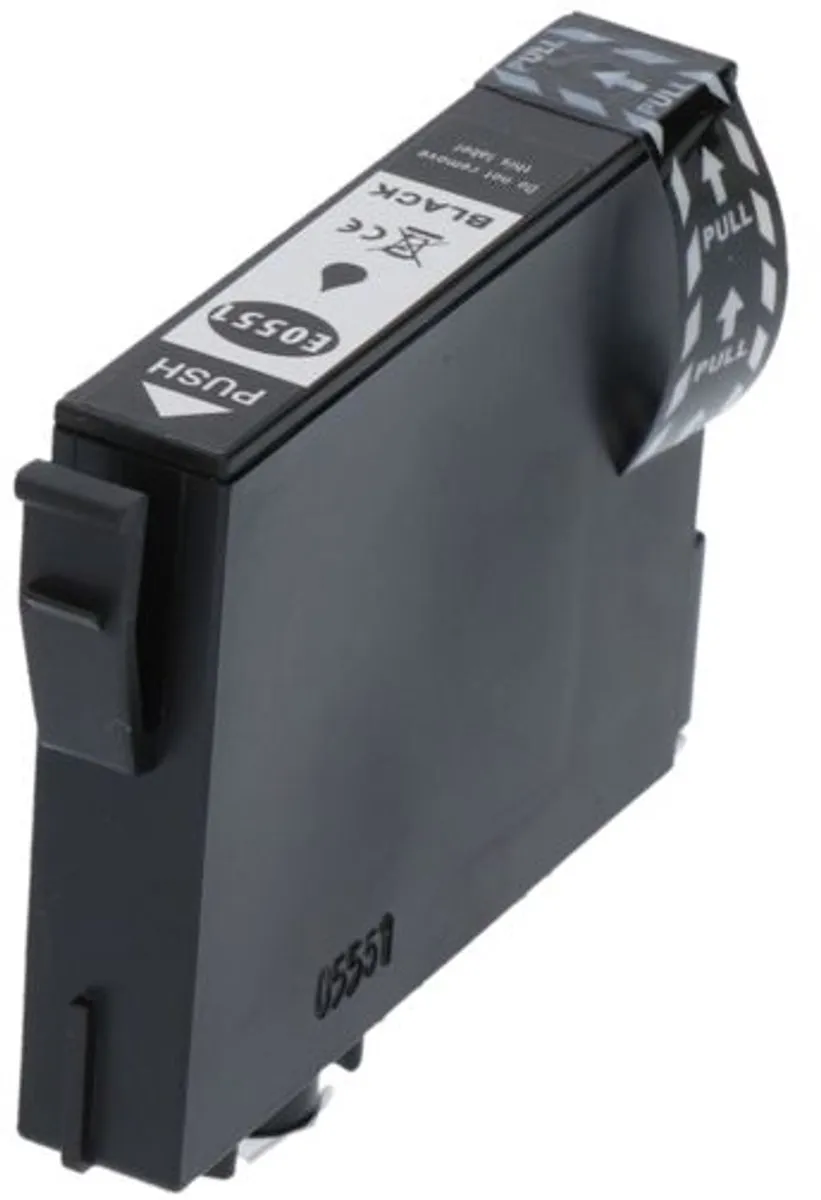PrintAbout T055 C13T055140 Inktcartridge - Zwart - 550 pagina's