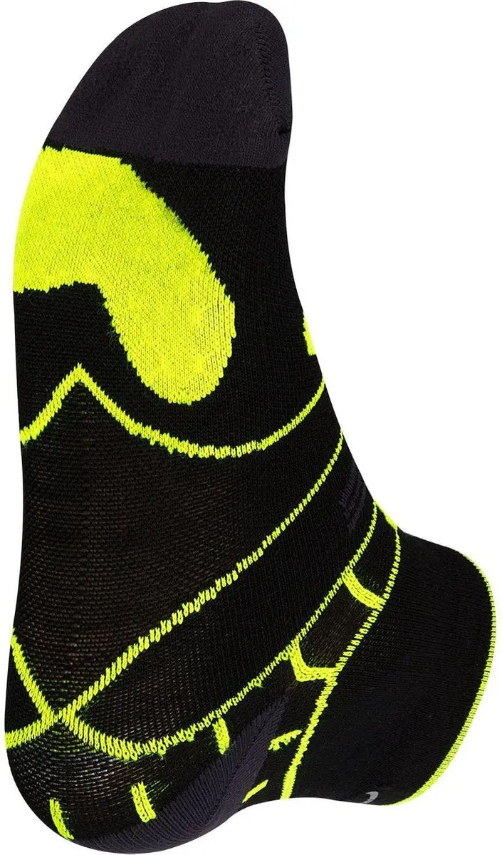 Avento Wielrensokken Climayarn 39-42 - Zwart/Fluogeel