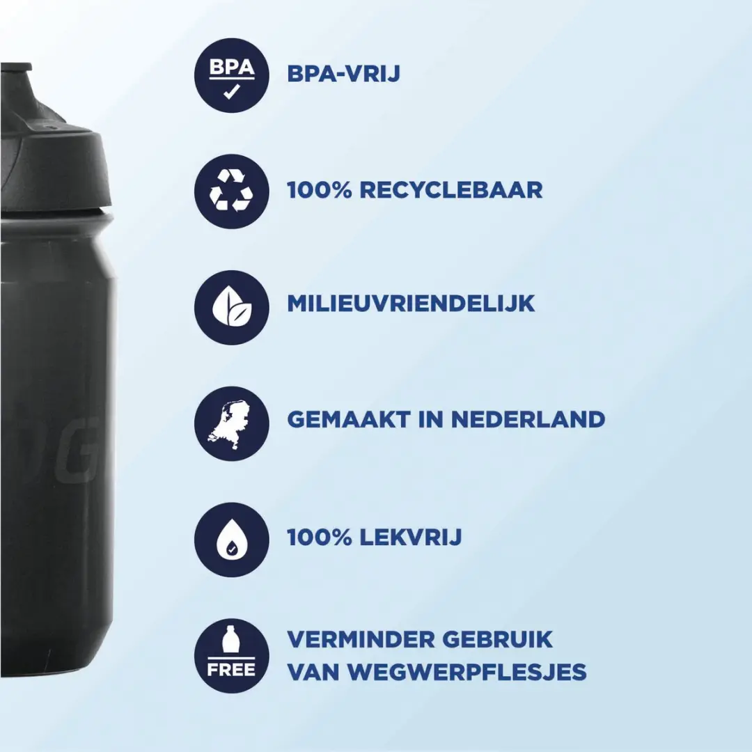Rogelli Sportbidon 500ml - Zwart - afbeelding 6 van 6