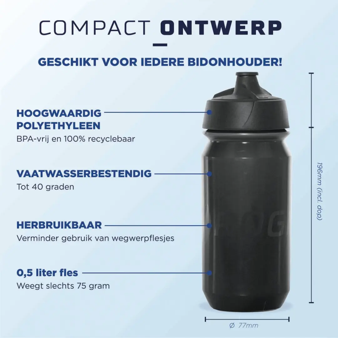 Rogelli Sportbidon 500ml - Zwart - afbeelding 5 van 6
