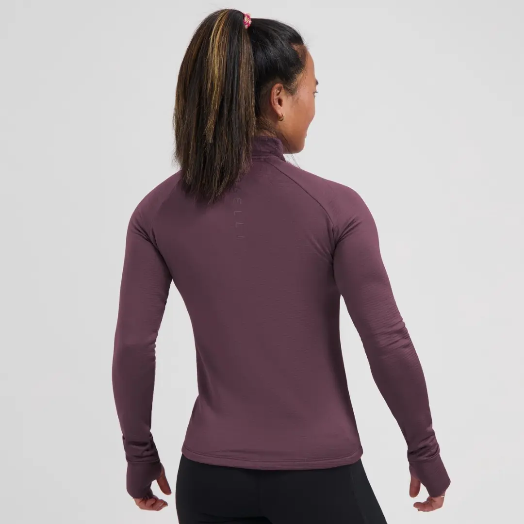 Rogelli Essential Dames Hardloopshirt Lange Mouw L - Aubergine