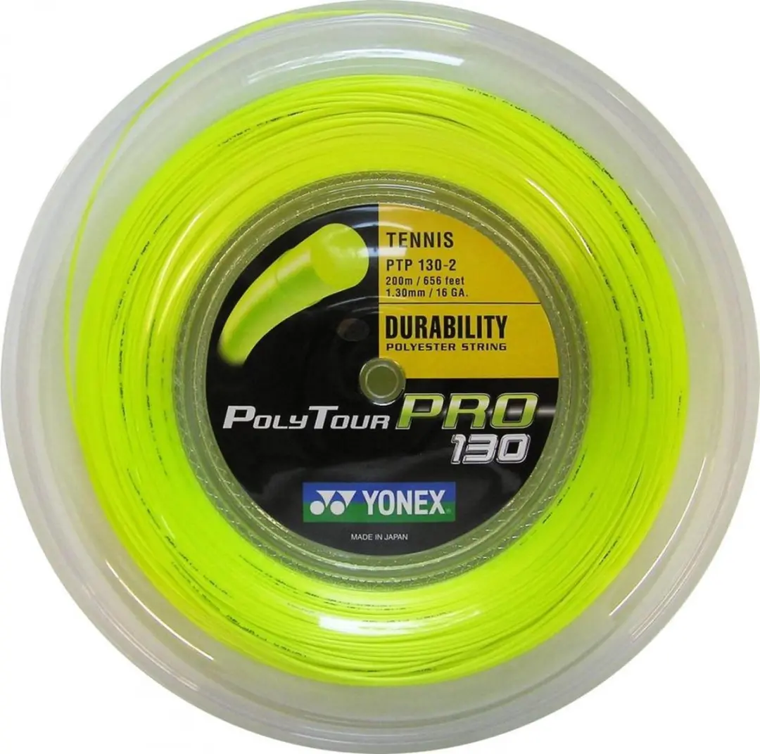 Polytour Pro tennissnaar 130 (200M Geel)
